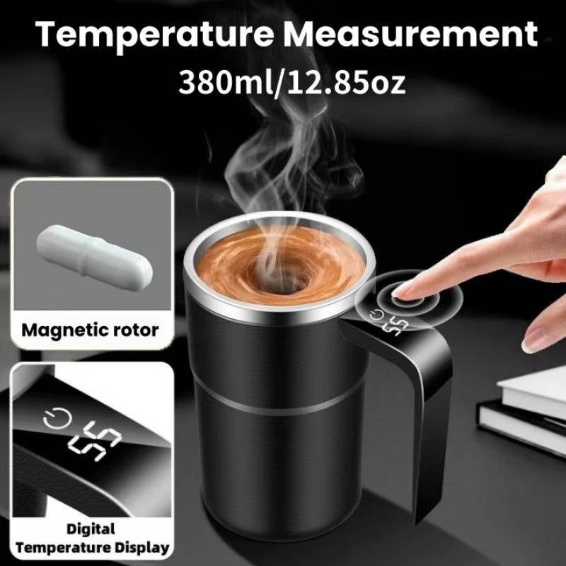 Colverro™ Self-Stirring Heated Travel Mug with Live Temperature Display
