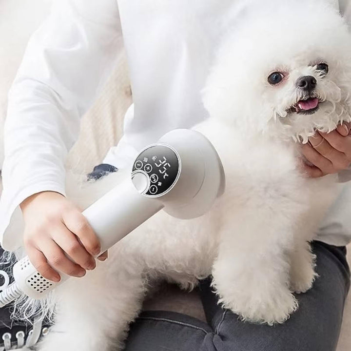 Colverro™ Quiet Pet Hair Dryer with Comb Brush and 4 Speed Settings