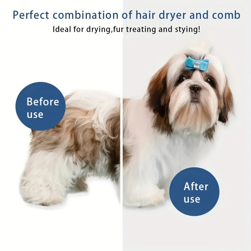 Colverro™ 3-in-1 Dog Hair Dryer and Grooming Brush with 3 Heat Settings