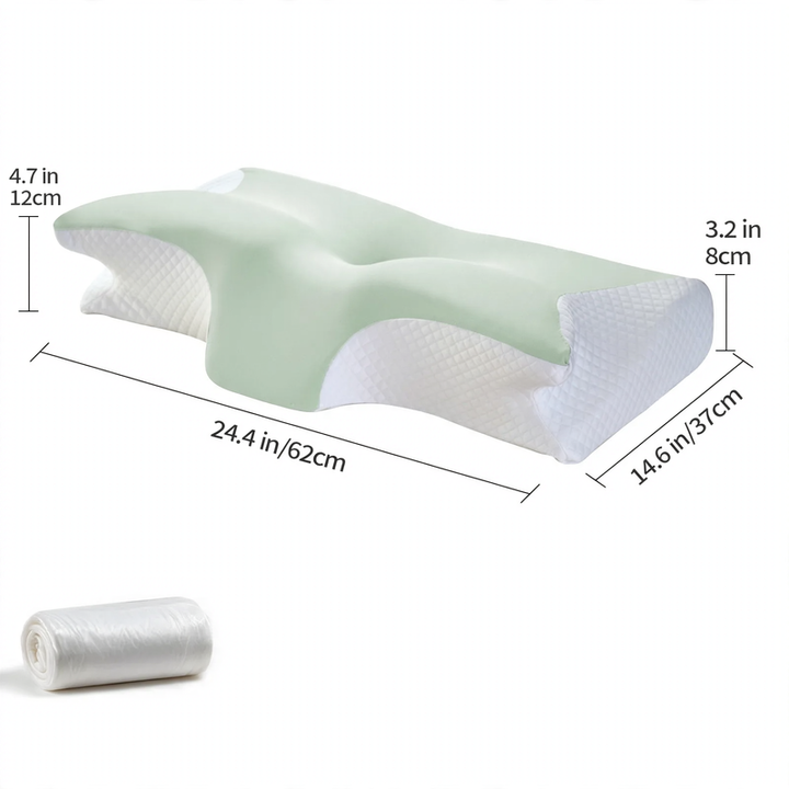 Colverro™ Contoured Butterfly Neck Pillow with Medium-Firm Memory Foam