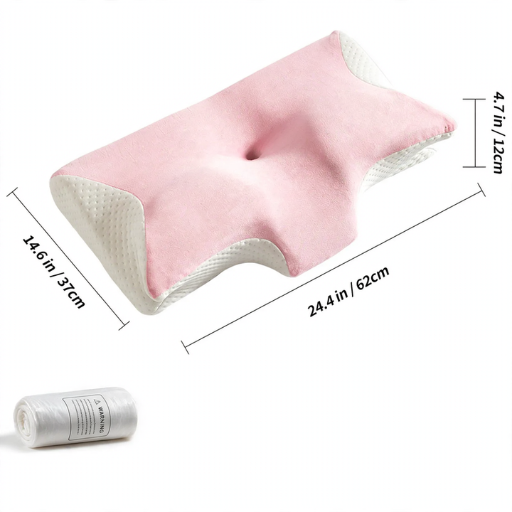 Colverro™ Contoured Butterfly Neck Pillow with Medium-Firm Memory Foam