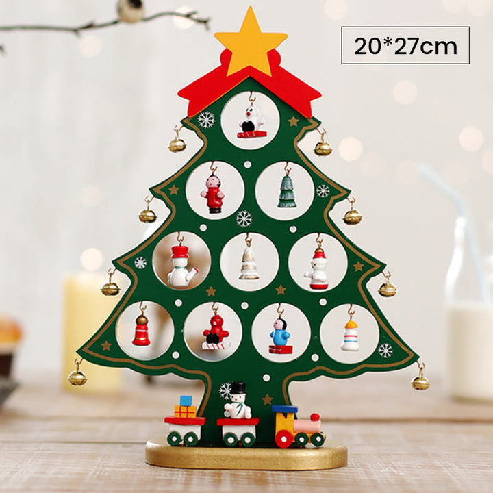 Colverro™ DIY Wooden Mini Christmas Tree Kit – Tool-Free Tabletop Decor