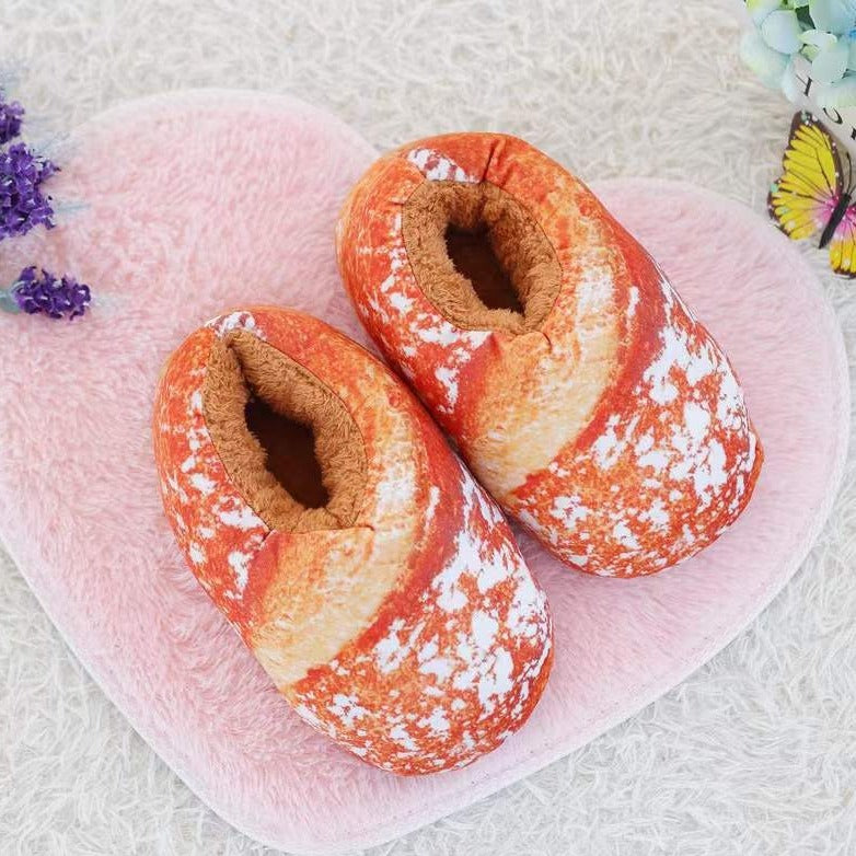 Colverro™ Toast Bread Slippers with Plush Lining and Non-Slip Sole