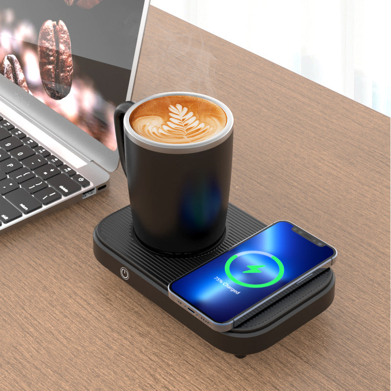 Cup warmer cooler with wireless phone charger
