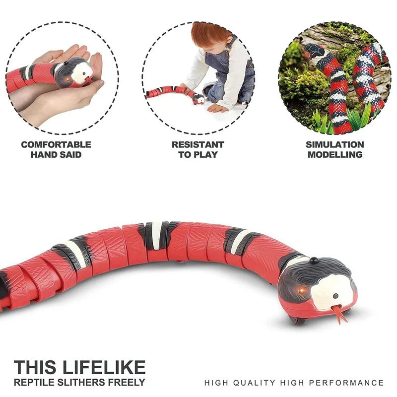 Colverro™ Interactive Robotic Snake Cat Toy with Obstacle Sensors