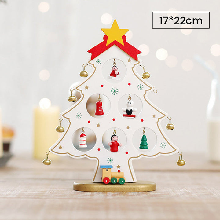 Colverro™ DIY Wooden Mini Christmas Tree Kit – Tool-Free Tabletop Decor
