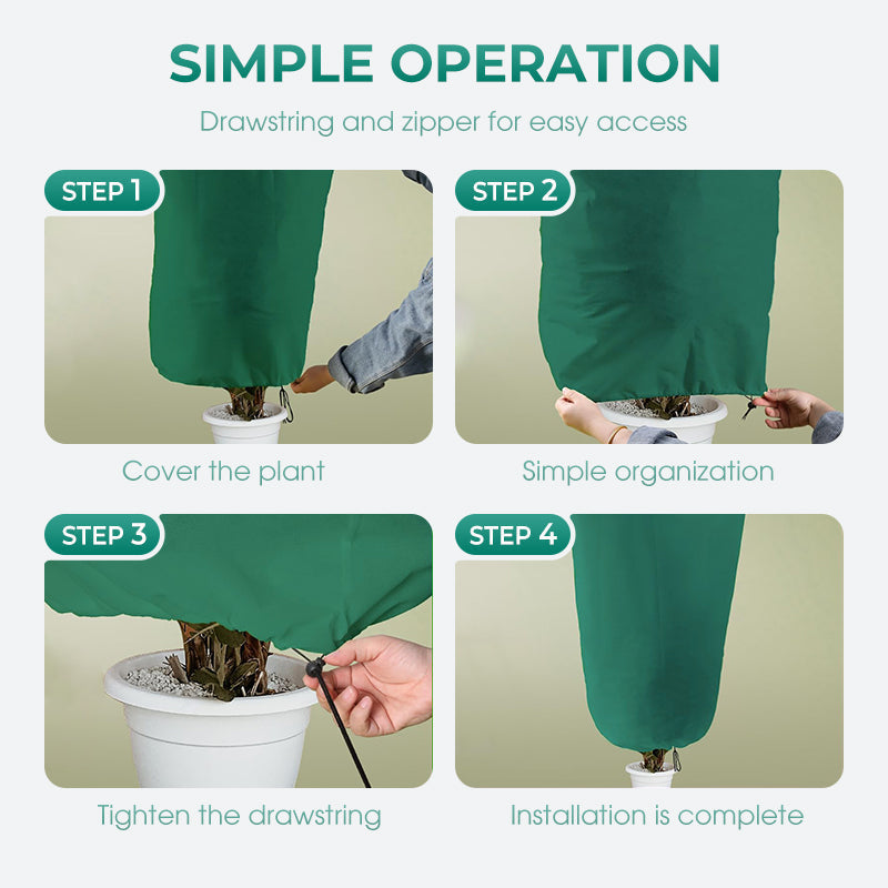 Colverro™ Frost Protection Plant Cover with Zipper and Clear Window