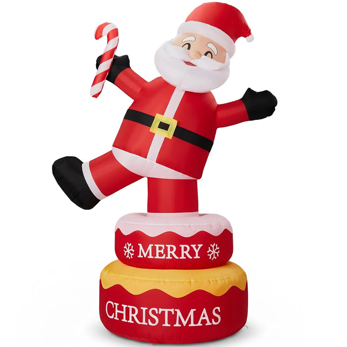 Colverro 6 ft Rotating Inflatable Santa with LED Lights