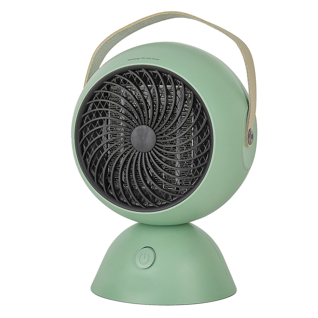 White 1300W desk space heater with handle