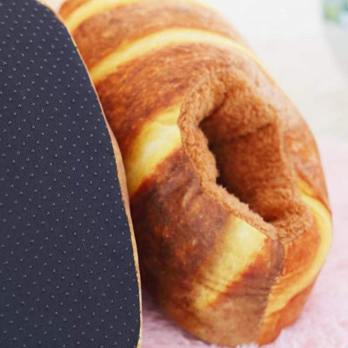Colverro™ Toast Bread Slippers with Plush Lining and Non-Slip Sole
