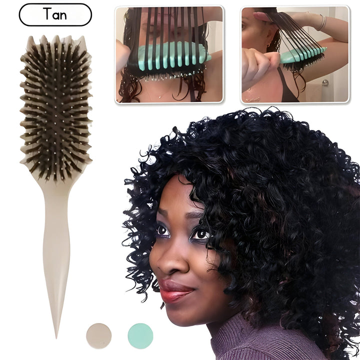 Colverro™ Boar Bristle Curl Brush for Defined, Tangle-Free Curls