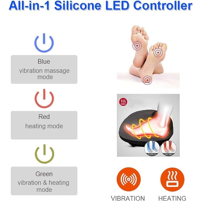 Colverro™ Plush Heated Foot Warmer Pouch with Vibration Massage