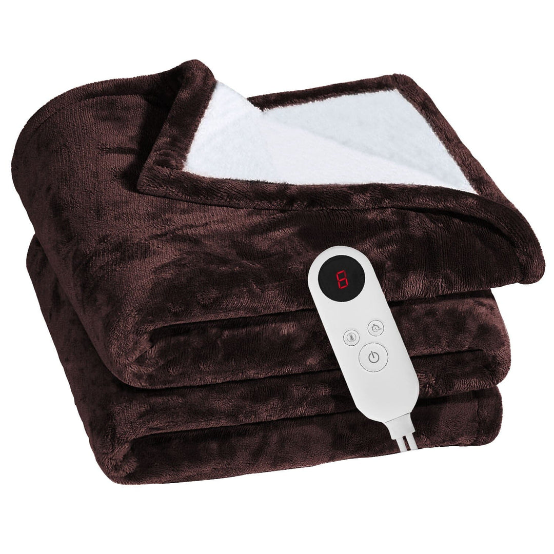 Colverro™ Heated Flannel Throw Blanket with 6 Heat Levels &amp; Timer