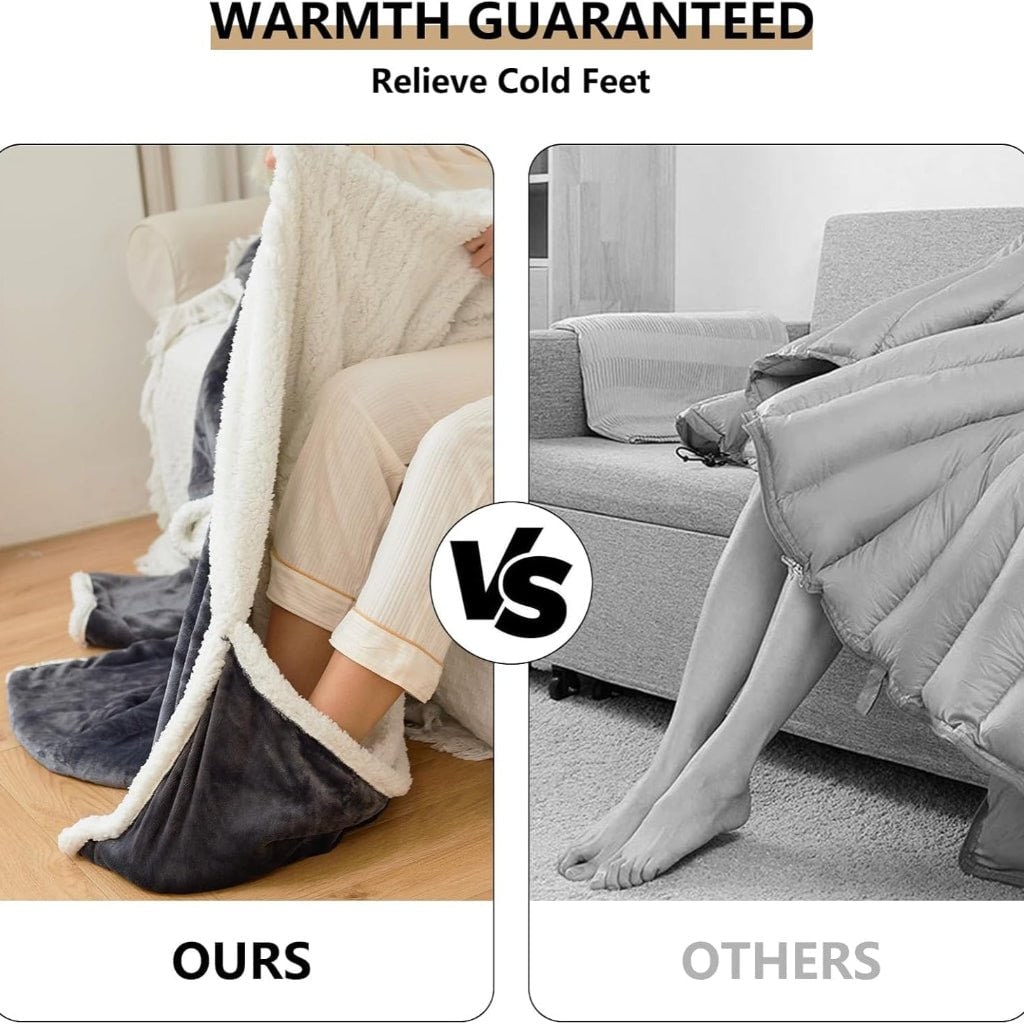 Colverro™ Heated Wearable Blanket with Sleeves and Foot Pocket