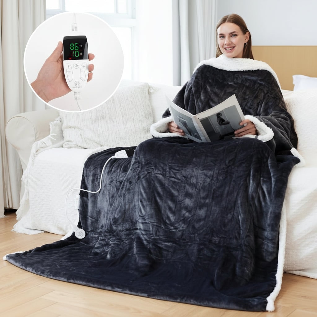 Colverro™ Heated Wearable Blanket with Sleeves and Foot Pocket