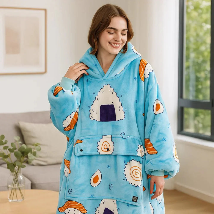 Colverro™ USB Heated Blanket Hoodie with Soft Flannel and Big Front Pocket