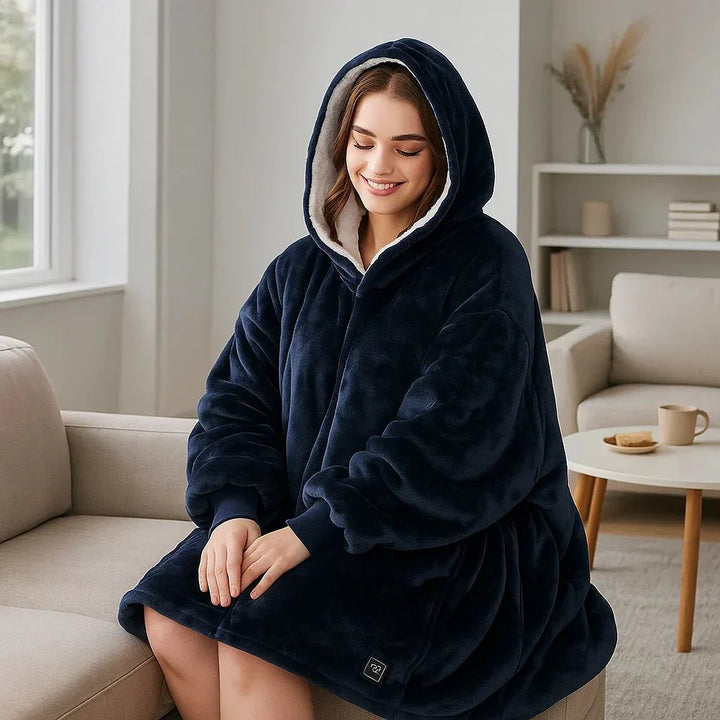 Colverro™ USB Heated Blanket Hoodie with Soft Flannel and Big Front Pocket