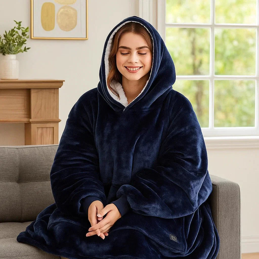 Colverro™ USB Heated Blanket Hoodie with Soft Flannel and Big Front Pocket