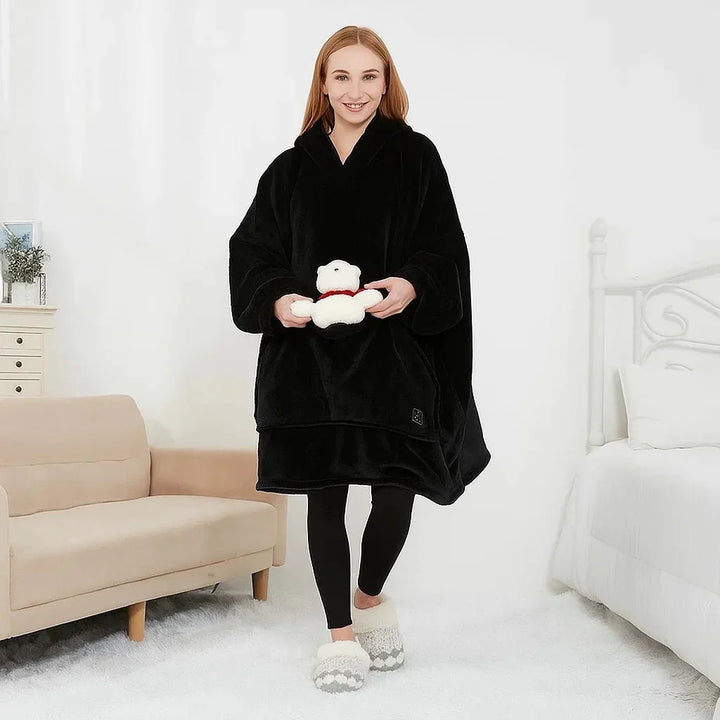 Colverro™ USB Heated Blanket Hoodie with Soft Flannel and Big Front Pocket