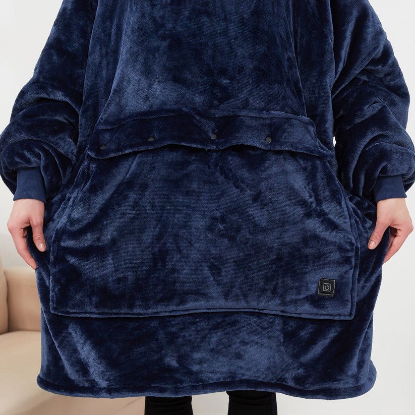 Colverro™ USB Heated Blanket Hoodie with Soft Flannel and Big Front Pocket