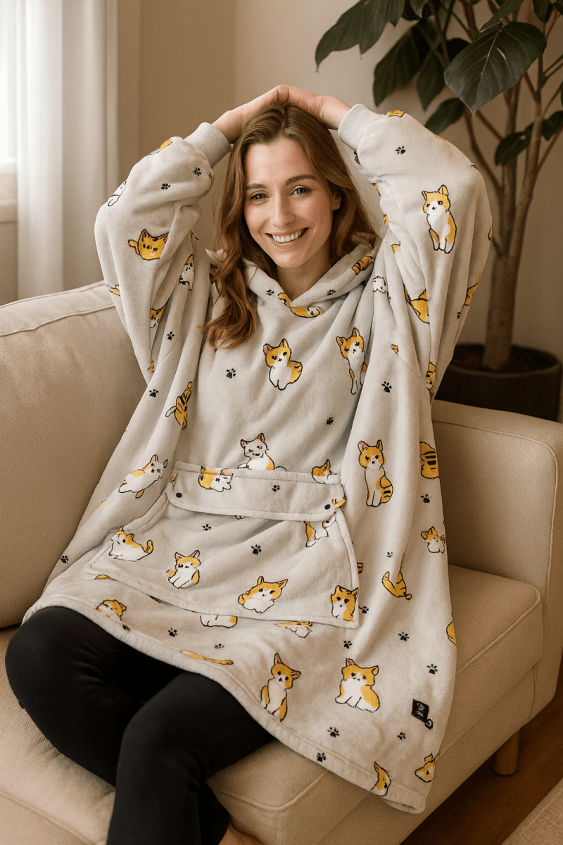 Colverro™ USB Heated Blanket Hoodie with Soft Flannel and Big Front Pocket