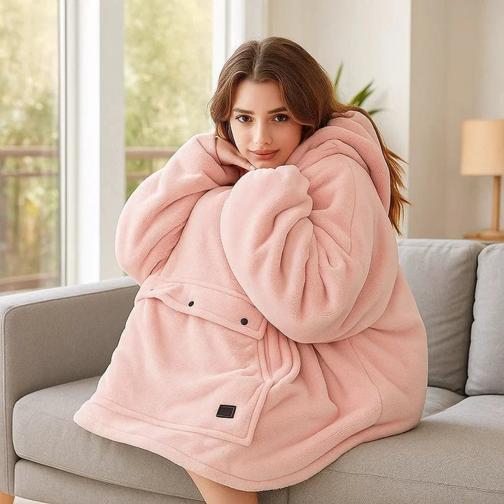 Colverro™ USB Heated Blanket Hoodie with Soft Flannel and Big Front Pocket