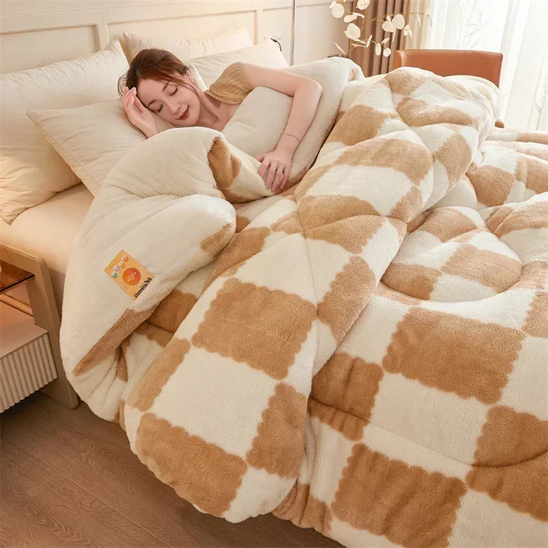 Colverro™ Quilted Weighted Blanket with Classic Plaid Design