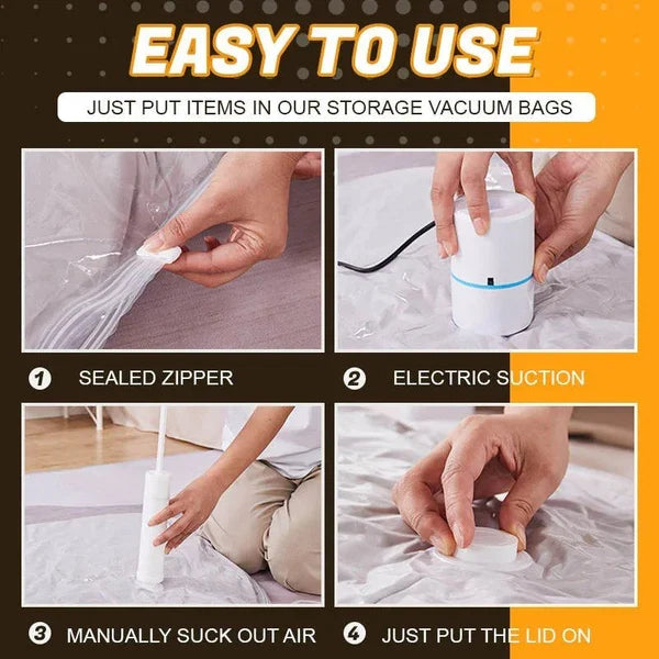 Colverro™ Vacuum Storage Bags with Double Zip Seal – Up to 75% More Space