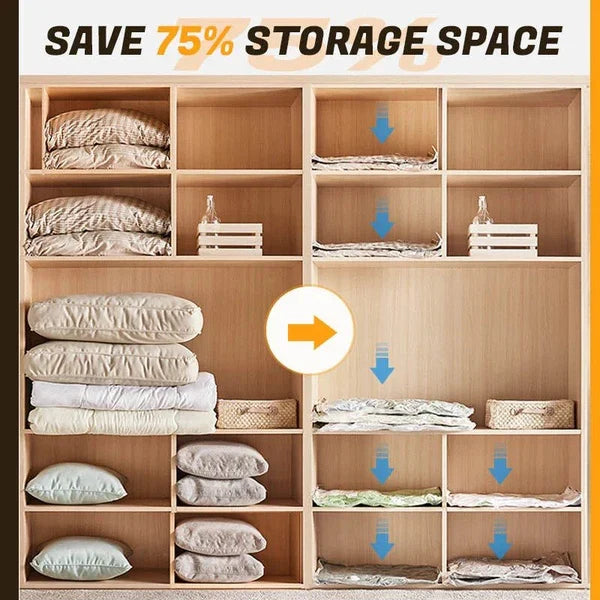 Colverro™ Vacuum Storage Bags with Double Zip Seal – Up to 75% More Space