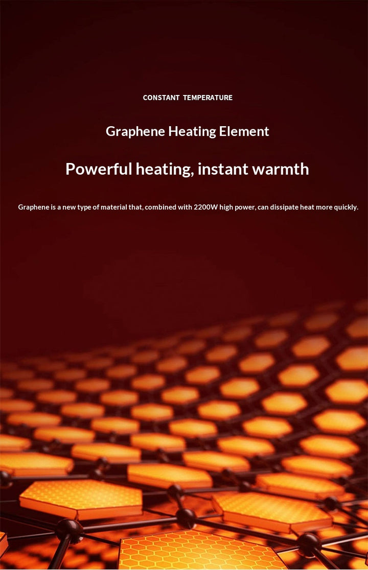 White wall-mounted heater with large touch display