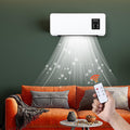 White wall fan heater with towel rail