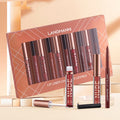 Twelve-piece matte lipstick and lip liner gift set