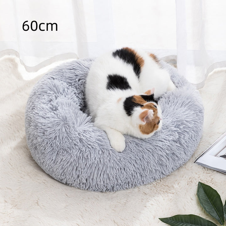 Round Winter Pet Bed, Cloth, 30 to 100cm
