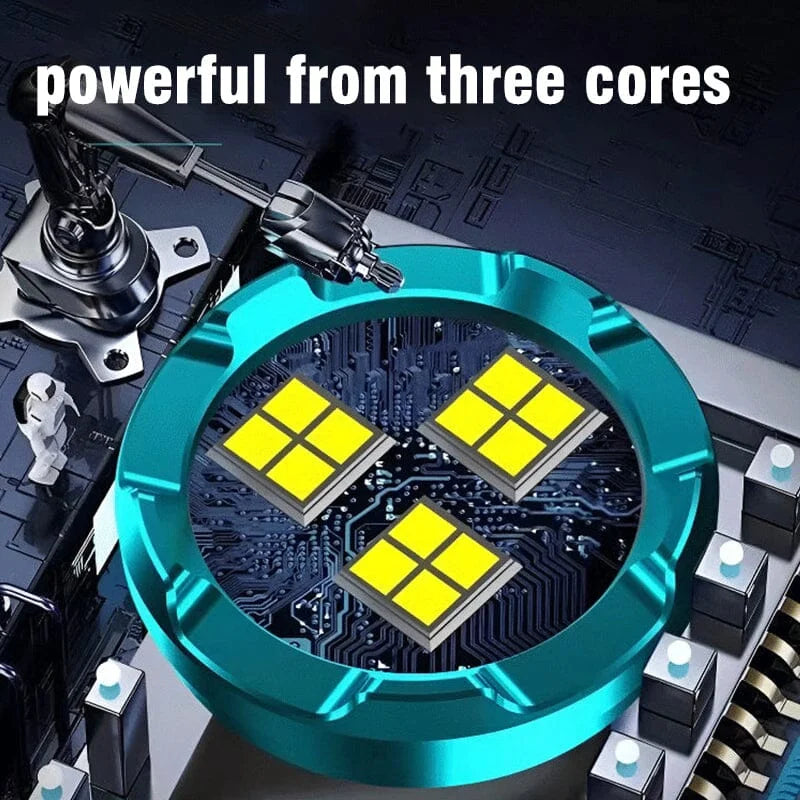 Colverro™ Mini Triple LED Flashlight with Five Light Modes and SOS
