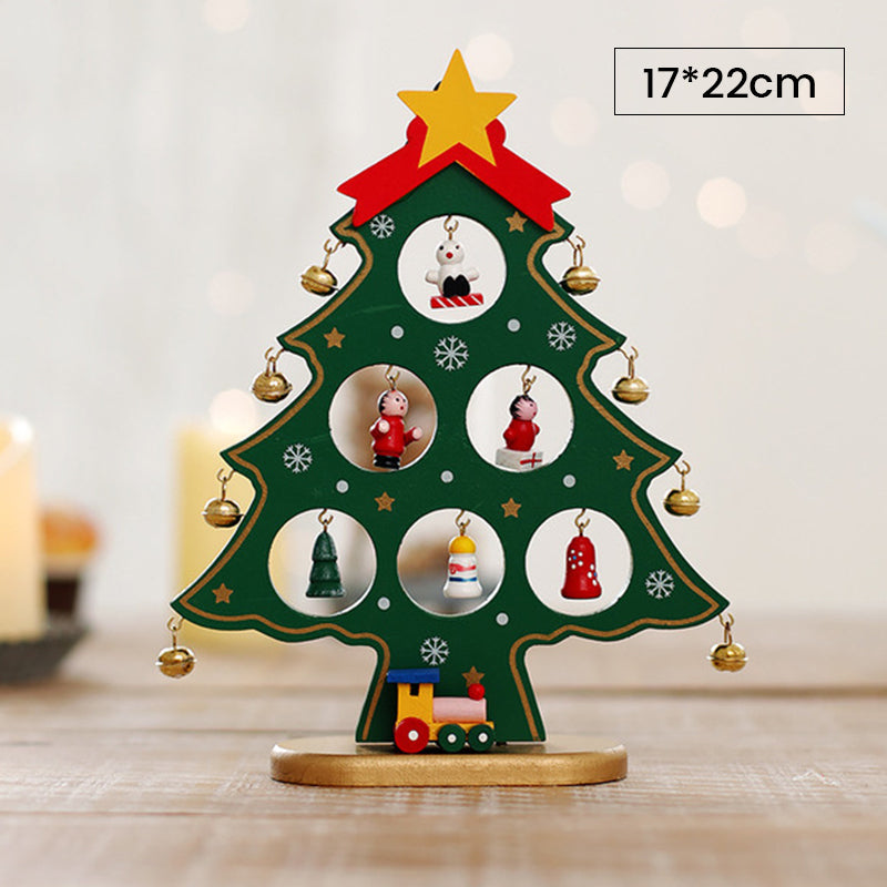 Colverro™ DIY Wooden Mini Christmas Tree Kit – Tool-Free Tabletop Decor