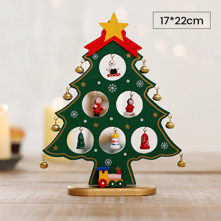 Colverro™ DIY Wooden Mini Christmas Tree Kit – Tool-Free Tabletop Decor