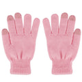 Knit touchscreen gloves holding a phone