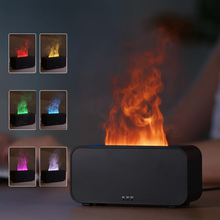 Compact USB Flame Aroma Diffuser with 2/8 Hour Timer