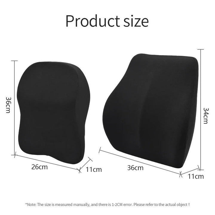Colverro™ Memory Foam Car Lumbar Pillow with Adjustable Height Support
