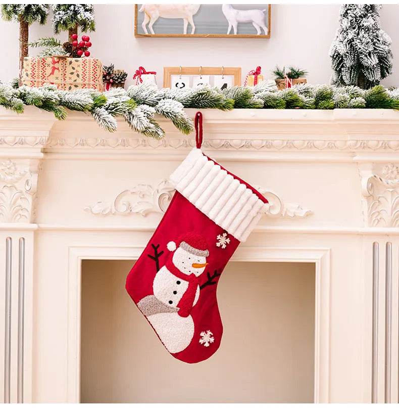 Colverro™ Gold Velvet Patch Christmas Stocking Ornament