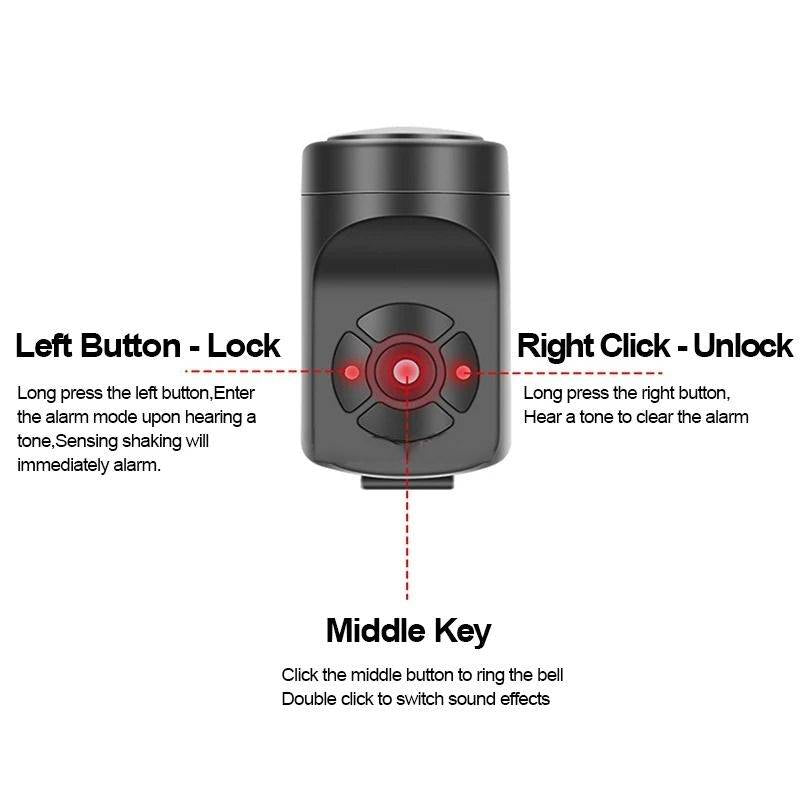 Colverro™ 120dB Bike Alarm with Motion Sensor and USB Charging