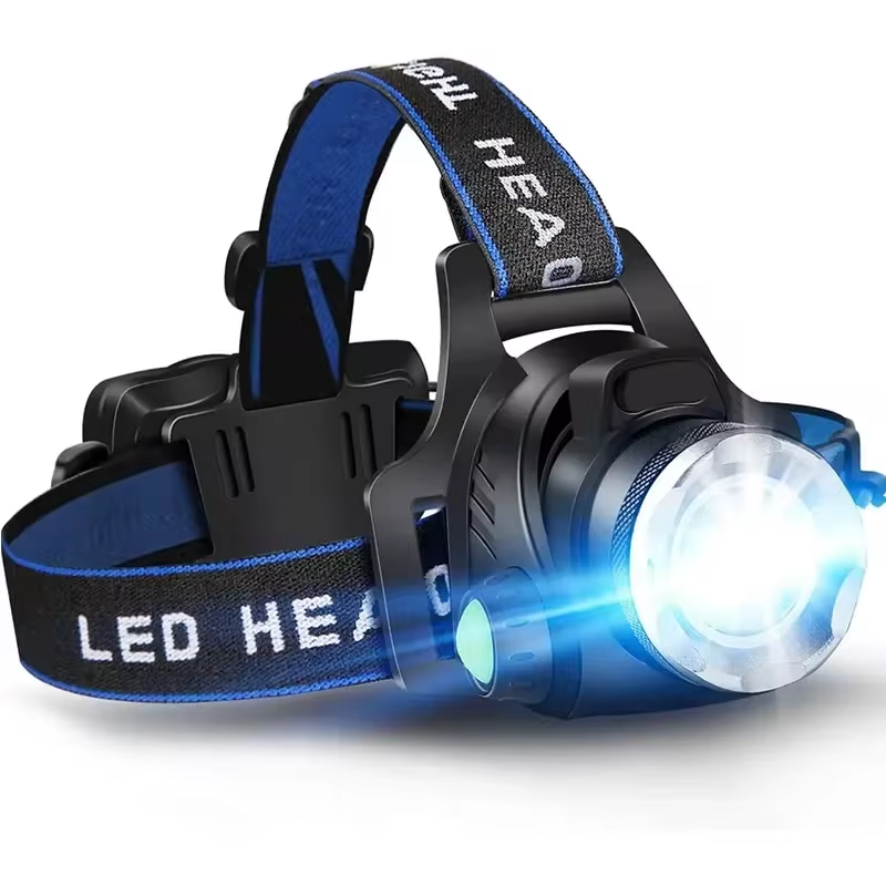 Colverro™ Waterproof Rechargeable LED Headlamp with Adjustable Zoom