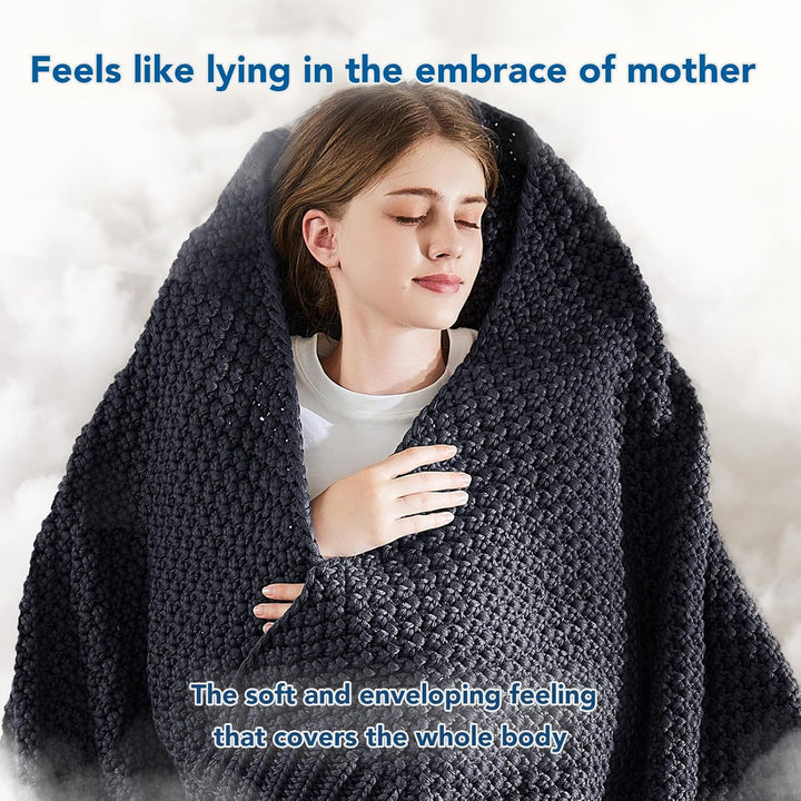 Colverro™ Chunky Knit Weighted Blanket in Breathable Cooling Microfiber