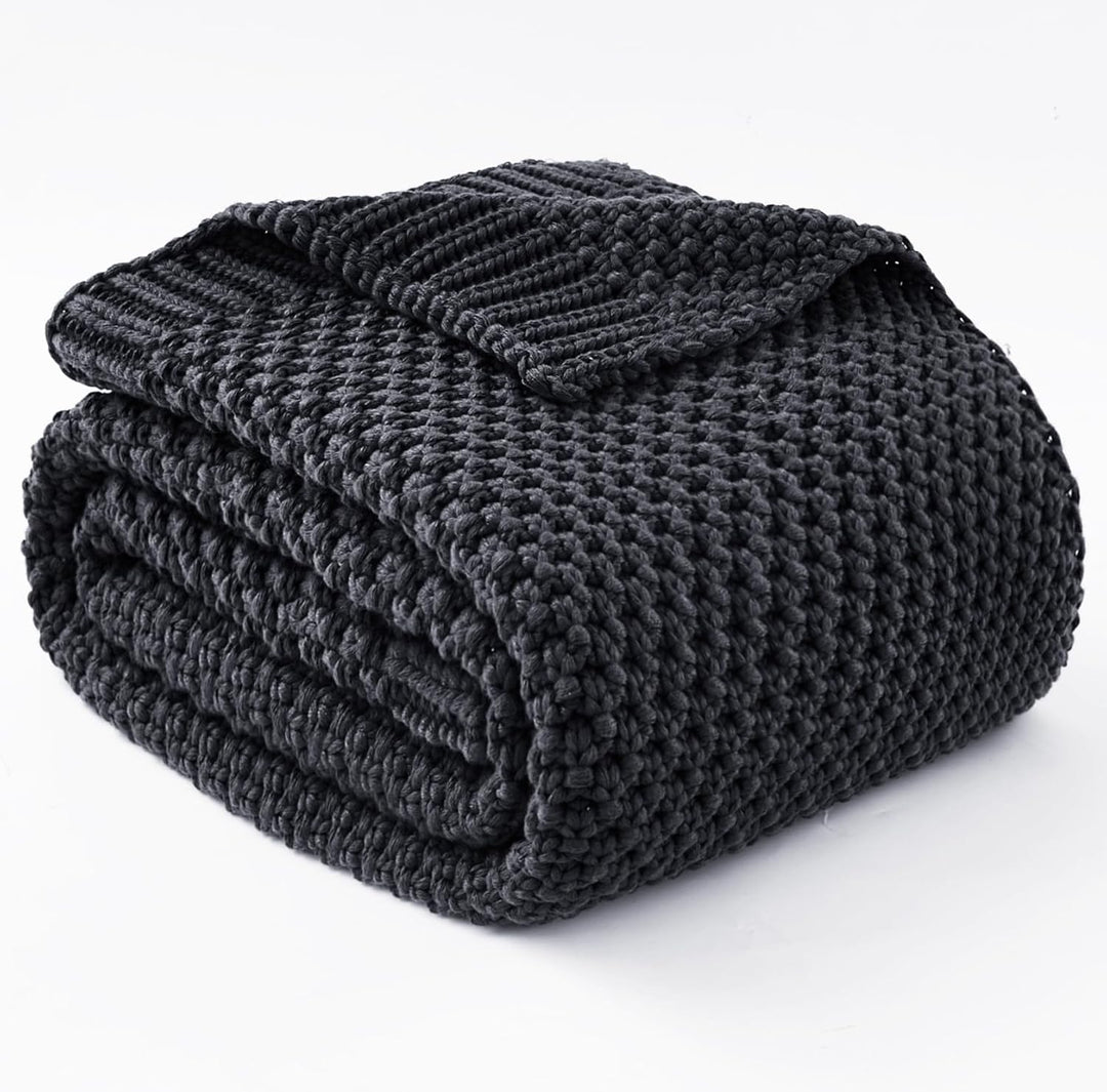 Colverro™ Chunky Knit Weighted Blanket in Breathable Cooling Microfiber