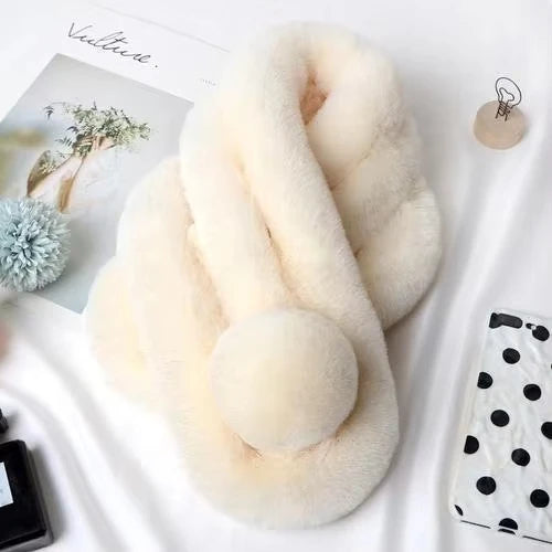 Colverro™ Plush Faux Fur Loop Scarf – Soft, Cozy Neck Warmer