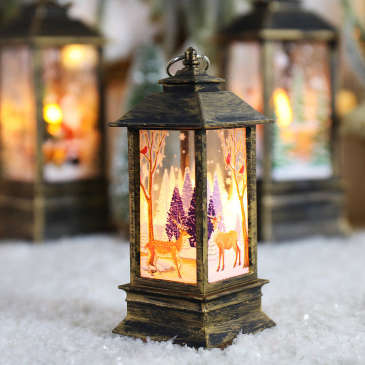 Colverro™ Swirling Glitter Christmas Lantern with Color-Changing LED