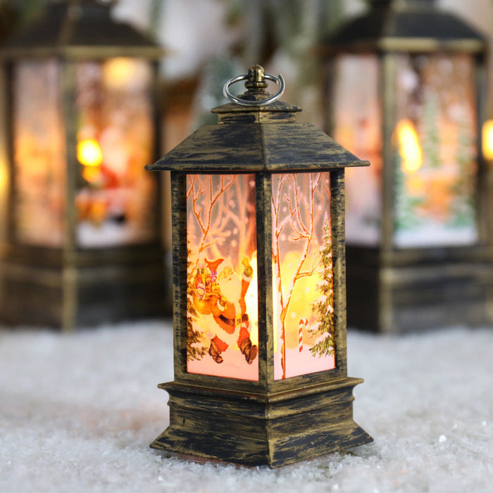 Colverro™ Swirling Glitter Christmas Lantern with Color-Changing LED
