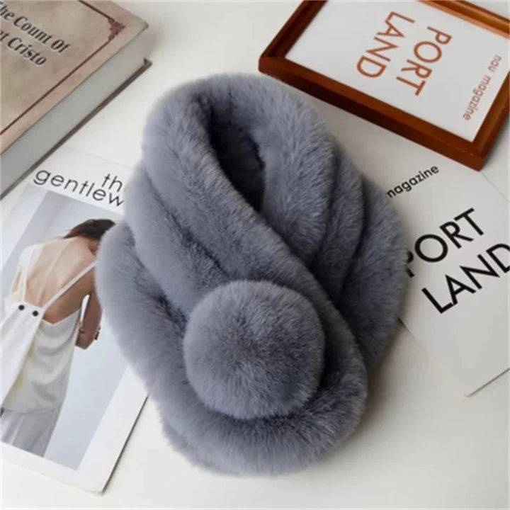 Colverro™ Plush Faux Fur Loop Scarf – Soft, Cozy Neck Warmer