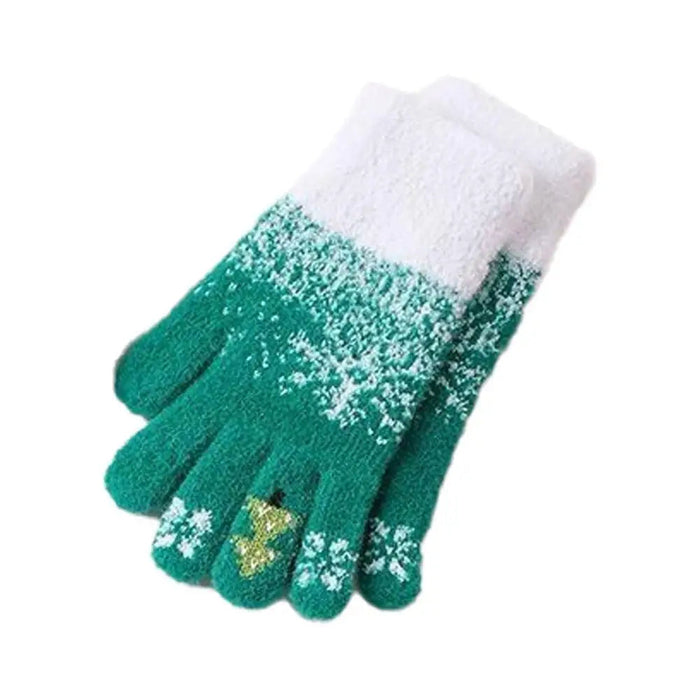 Colverro™ Festive Fleece-Lined Convertible Fingerless Knit Gloves