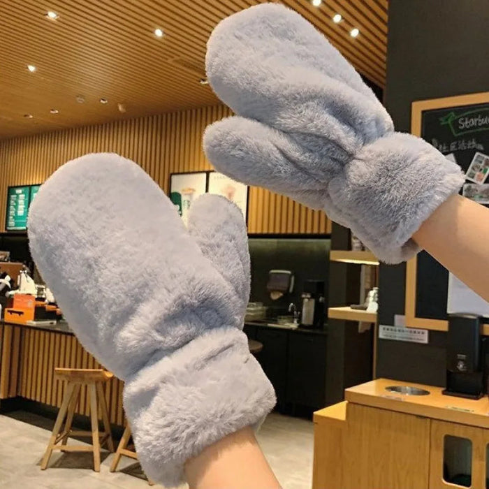 Colverro™ Fluffy Plush Mittens with Thick Warm Lining for Women